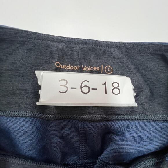 Outdoor Voices Pants Womens Small Blue Black Colorblock Leggings Gym Athletic - Picture 3 of 8